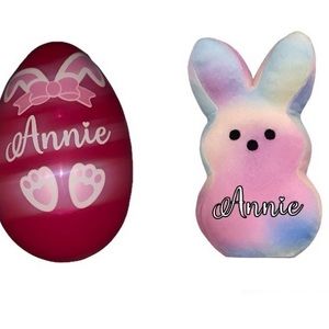 Jumbo Egg (7”) and bunny - personalized